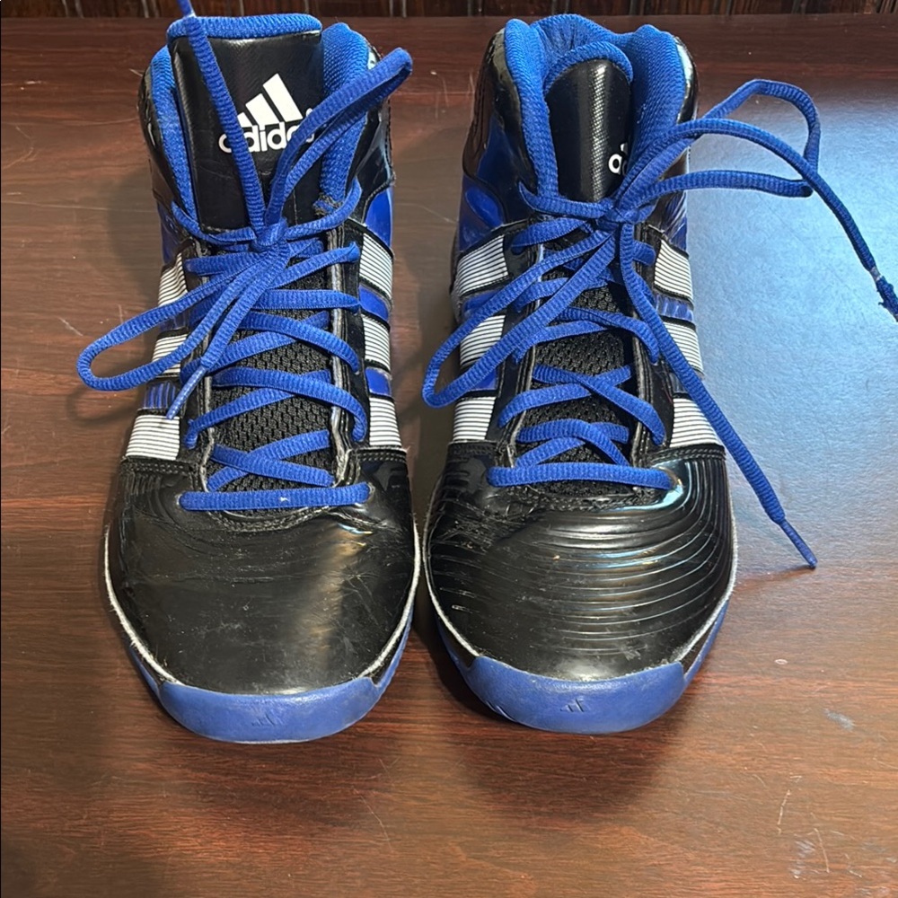 Vintage Adidas Black and Blue Athletic Sneakers